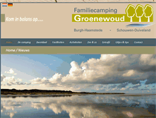 Tablet Screenshot of campinggroenewoud.nl